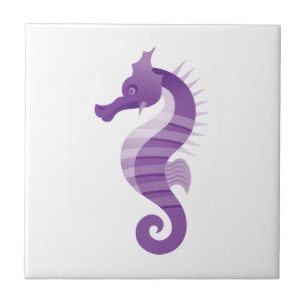 Azulejo Seahorse púrpura
