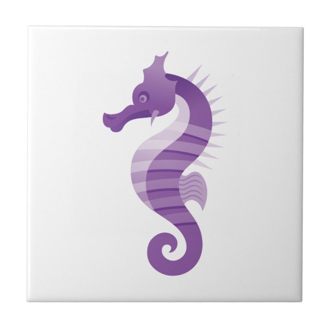Azulejo Seahorse púrpura (Frente)