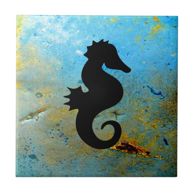 Azulejo Seahorse Silhouette (Frente)