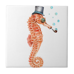 Azulejo Seahorse Steampunk