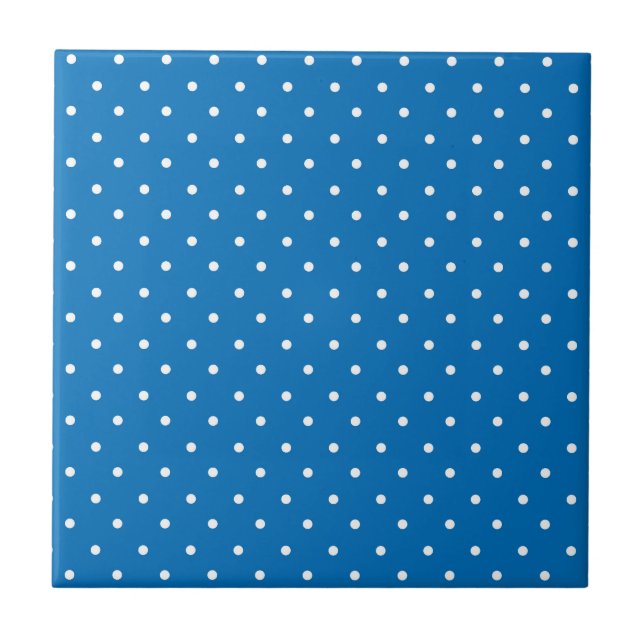 Azulejo Seamless blue background polka dot pattern  (Frente)