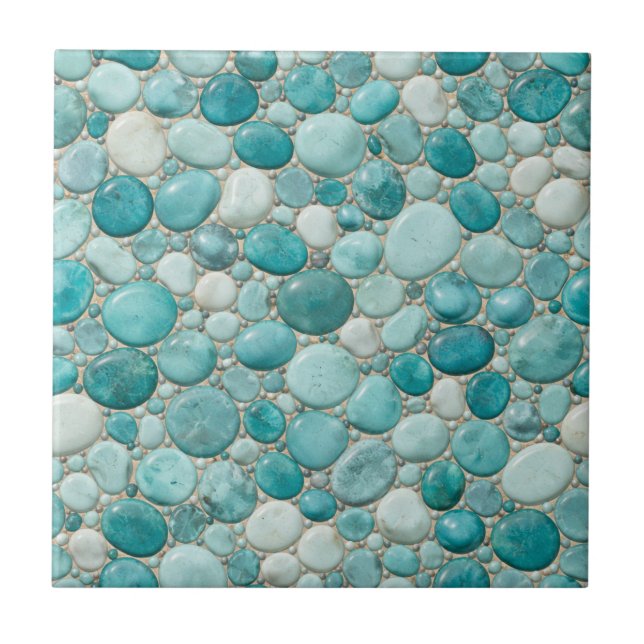 Azulejo Seamless Ceramic Tile – Realistic 3D Pebble Design (Frente)