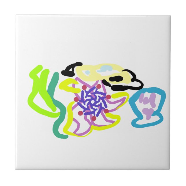 Azulejo Seashell and starfish (Frente)