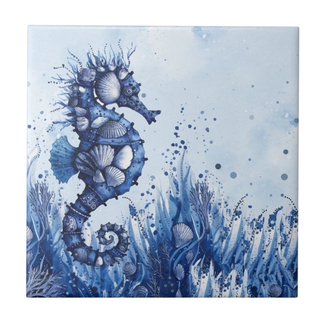 Azulejo Seashells Seahorse (Frente)