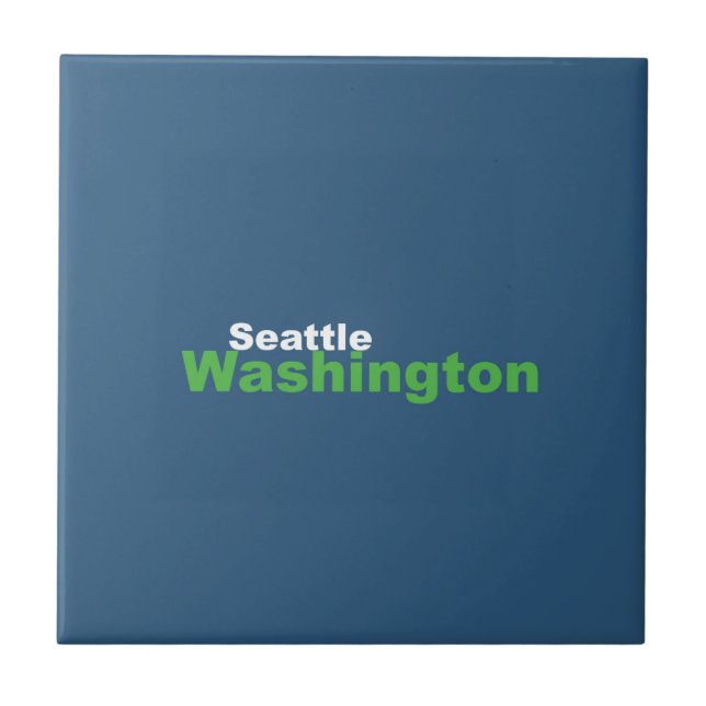 Azulejo Seattle, Washington Ceramic Tile (Frente)