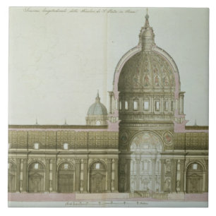 Azulejo Sección representativa longitudinal de San Pedro