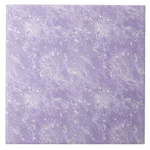 Azulejo Seda Moire Pequeño Patrón en Lila Lavanda