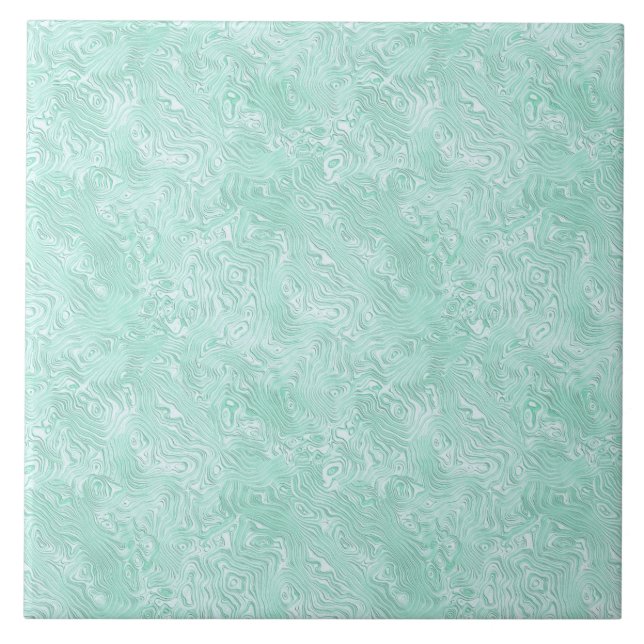Azulejo Seda Moire Pequeño Patrón en Verde Menta (Frente)