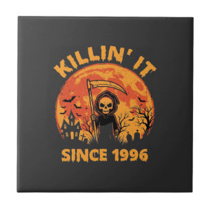Azulejo Segador de Halloween desde 1996 Diseño de Cumpleañ