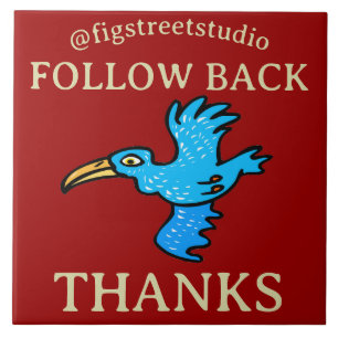 Azulejo Seguir pájaro, añadir texto, mosaico