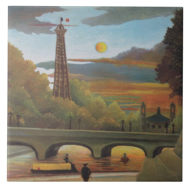 Azulejo Seine & Eiffel Tower in the Sunset (París, Francia (Frente)