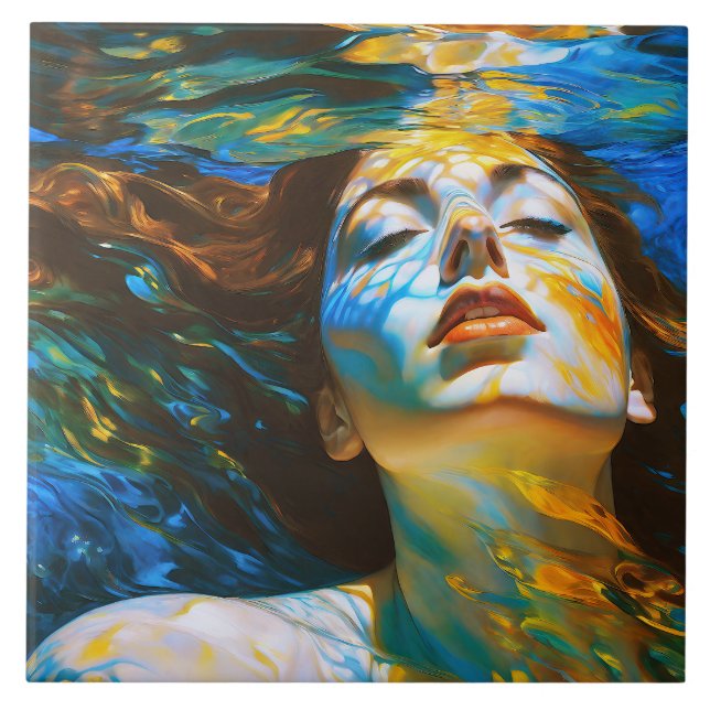 Azulejo "Selene" - Mujeres En El Agua (Frente)