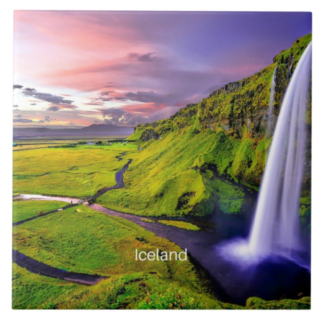 Azulejo Seljalandfoss (Islandia) (Frente)
