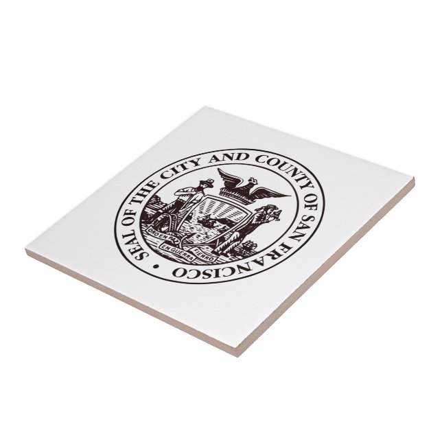 Azulejo Sello de San Francisco, CA (Lado)