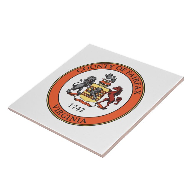 Azulejo Sello del condado de Fairfax, Virginia (Lado)