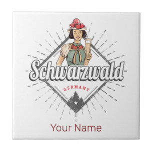 Azulejo Selva negra Baden-Württemberg Alemania Vintage