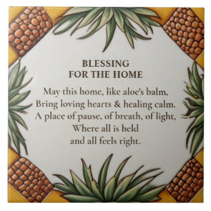 Azulejo señal temática de aloe vera para casa bendita bend