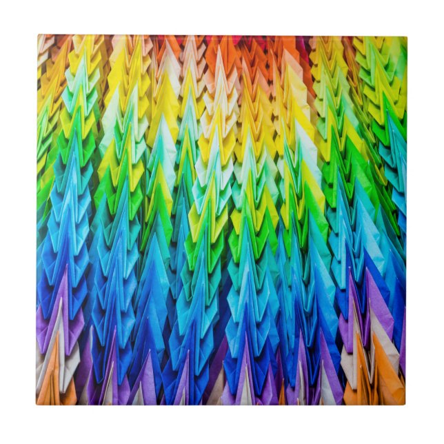 Azulejo Senbazuru o mil grúas de origami (Frente)