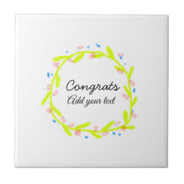 Azulejo Sencillas felicitaciones mínimas graduación añadir