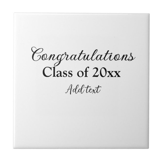 Azulejo Sencillas felicitaciones por graduación mínima aña (Frente)