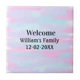 Azulejo sencillo minimo logotipo de monograma bienvenida p