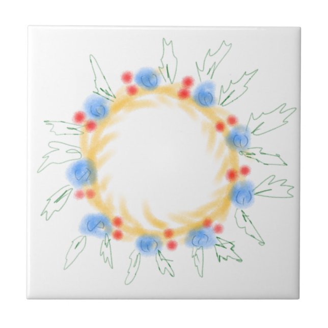 Azulejo Sencillo y elegante logo personalizado aquí compañ (Frente)