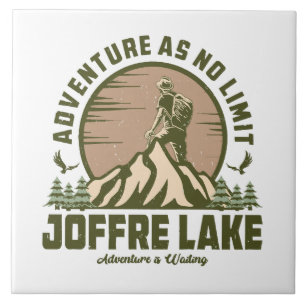 Azulejo Senderismo Retro Lago Joffre