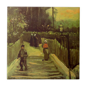 Azulejo Sendero inclinado en Montmartre por Vincent van Go