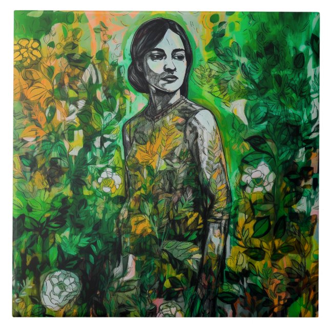 Azulejo Señora del Misterio (Frente)