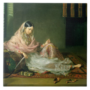 Azulejo Señora musulmán Reclining, 1789 (aceite en lona)