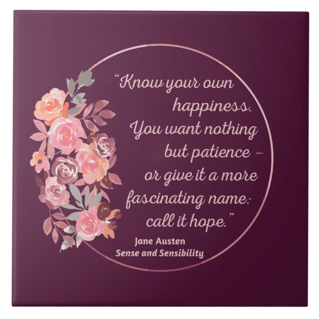 Azulejo Sentido Y Sensibilidad Cita I - Estilo Cuto (Frente)