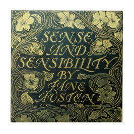 Azulejo "Sentido y sensibilidad" de Jane Austen