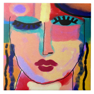 Azulejo Sentimientos encontrados pintura digital abstracta