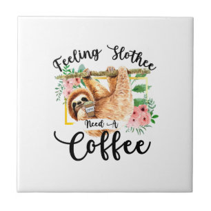 Azulejo Sentirse Perezoso Necesita Un Café