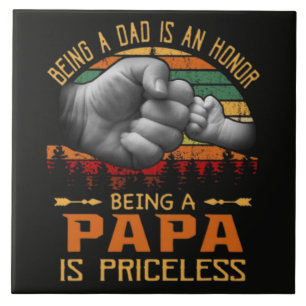 Azulejo Ser papá es un honor Ser papá no tiene precio