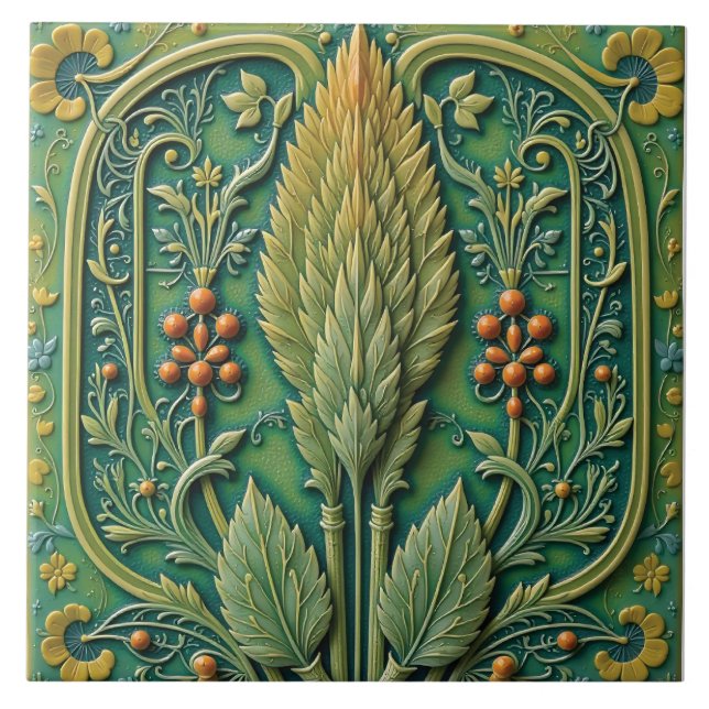 Azulejo Serenata de Tallo y Hoja (Frente)
