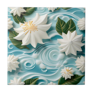 Azulejo Serene Beach Scene with White Seafoam