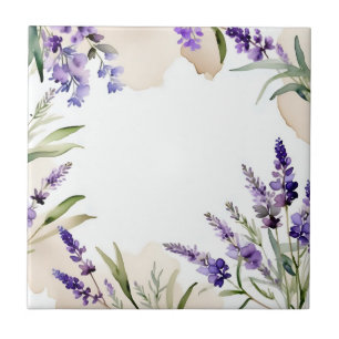 Azulejo Serene Blooms Watercolor Lavender