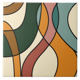 Azulejo Serene Savanna Gentle Abstract Modern Earthy 