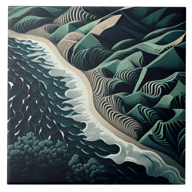Azulejo Serene Shores (Frente)