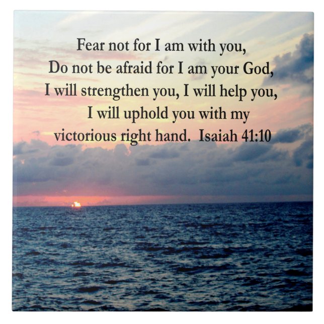 AZULEJO SERENE SUNRISE ISAIAH 41:10 (Frente)