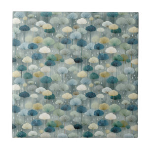 Azulejo Sereno patrón floral de jardín de lluvia (1)