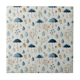 Azulejo Sereno patrón floral de jardín de lluvia (3)