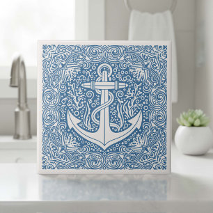 Azulejo Serie Coastal Life Ancla Azul D1208