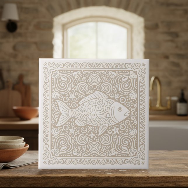 Azulejo Serie de Vida Costera Pez D1208 (Subido por el creador)