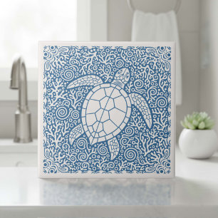 Azulejo Serie de Vida Costera Tortuga Azul D1208