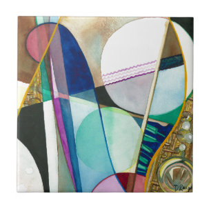 Azulejo Serie musical - cuarteto del jazz