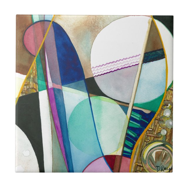 Azulejo Serie musical - cuarteto del jazz (Frente)