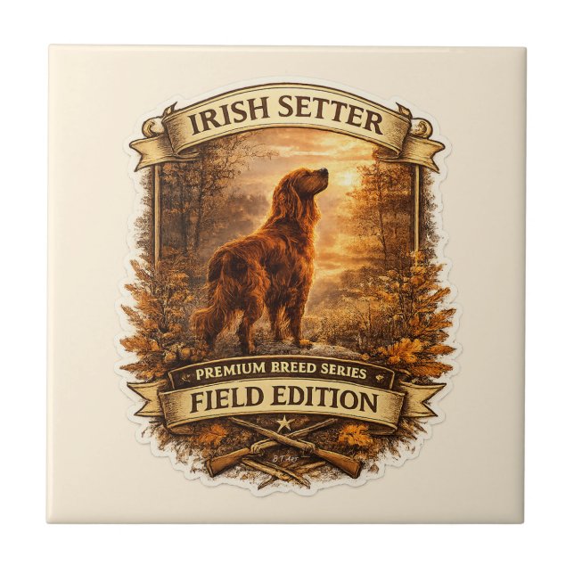 Azulejo Setter Irlandés (Frente)