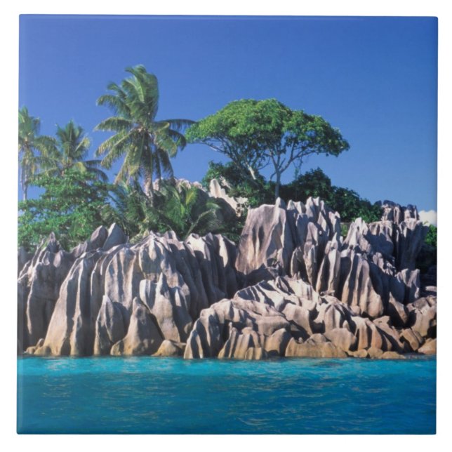 Azulejo Seychelles. Islote St. Pierre (cerca de Praslin) (Frente)